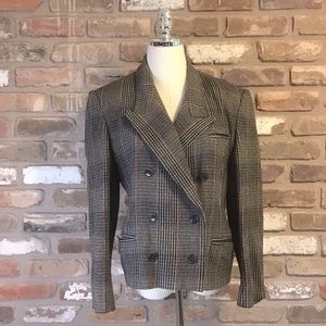 DAVID BENJAMIN Vintage 80’s 90’s Women’s Wool Plaid Blazer Jacket 11/12
